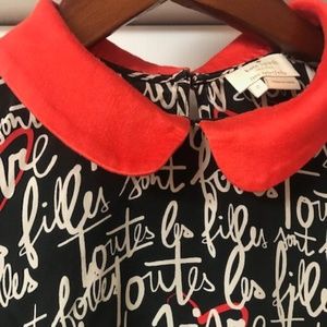 Kate Spade New York peter pan collar top